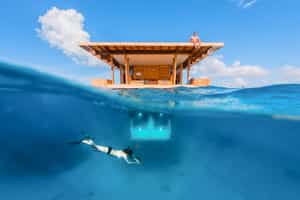 Sleep in an underwater room in Pemba Island