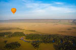Go on a hot air balloon safari in Masai Mara