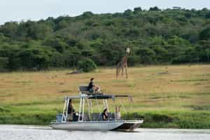 Enjoy a sundowner boat cruise in Akagera