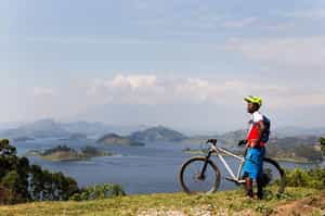 Explore Lake Mutanda by mountain bike 