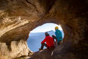 Scale the red granite mountains in Antarctica