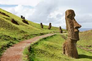 Hike through Easter island's beautiful terrain
