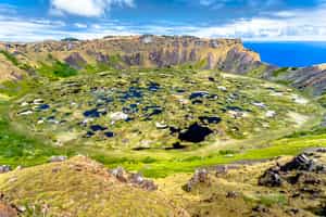 Visit Orongo ceremonial village in Easter Island