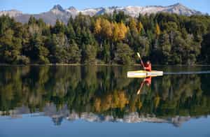 Kayak along the pristine blue Chilean lakes