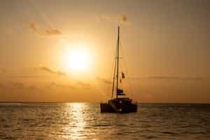 Take a sunset cruise around the Seychelles
