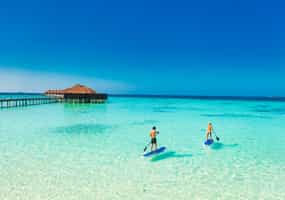 Go paddling out on a SUP in the Maldives