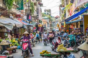 Explore Hanoi's bustling markets