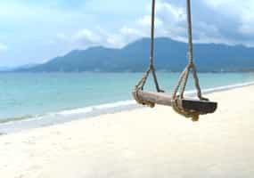 Lay your towel out on Doc Let Beach