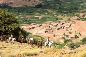 Trek on horseback through the Atlas mountains