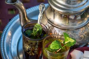 Drink mint tea at Sidi Fares, Atlas Mountains