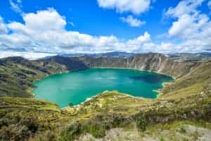 Visit the turquoise Quilotoa crater lake 