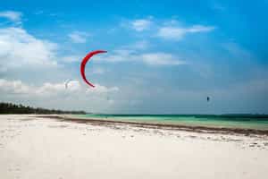 Catch the wind kitesurfing from Msambweni Beach