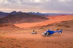 Fly over NamibRand Nature Reserve in a helicopter