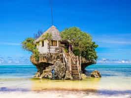 Eat out at The Rock restaurant near Stone Town