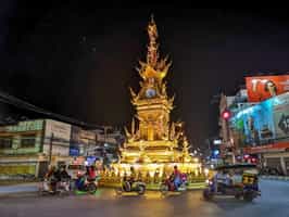 Take an evening tuk-tuk tour of Chiang Rai