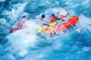 Go whitewater rafting down thrilling rapids