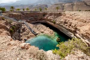 Swim in the waters of Bimmah sinkhole in Muscat