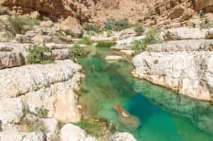 Explore the scenic valley of Wadi Shab, Sur