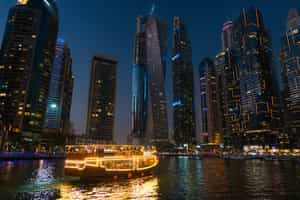 Have dinner on a dhow cruise in Dubai's marina
