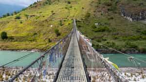 Walk across the iconic Punakha suspension bridge