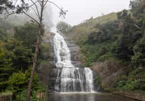 Stand beneath the Silver Cascade Waterfall