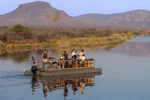 Go on a water safari on the Miss Mara of Marataba