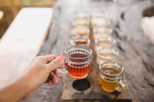 Try the local drinks at a cafe in Lima