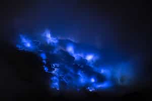 See the blue flames of Ijen Volcano at midnight
