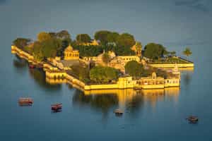 See Jag Mandir Palace on a boat ride in Udaipur