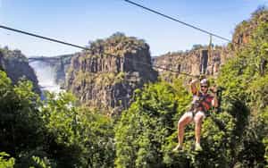 Go on a canopy tour of Victoria Falls