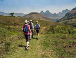 Hike the grand trails of the Drakensberg mountains