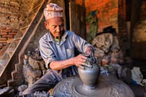 Learn how to make traditional pottery in Kathmandu