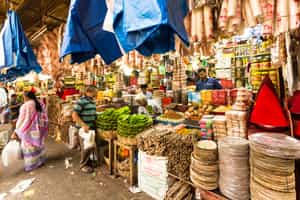 Visit the largest city market Sri Krishnarajendra 