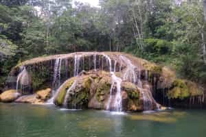 Visit the Estância Mimosa waterfalls in Bonito