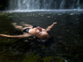 Take a dip in a nearby waterfall in Lombok