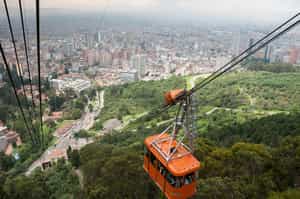 Take in the views on a cable car ride in Bogota