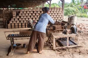 Learn the art of handcrafting bricks in Ben Tre