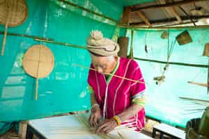 Visit a bamboo crafting village 