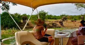 Explore the wonders of Kazinga on a boat cruise 