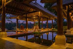 Indulge in a candlelit gourmet dinner in Ubud