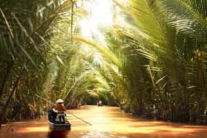 Take a boat ride on the Mekong River