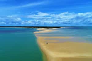 Walk the Ponta do Corumbau sandbar at lowtide