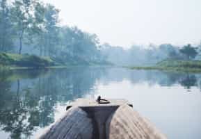 Spot wildlife on a canoe safari in Bardia NP