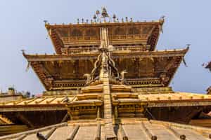 See the inside of The Golden Temple, Patan