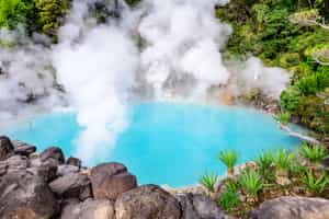 Soak in the hot springs of Beppu