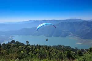 Paraglide high above Pokhara