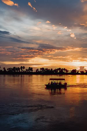 Remote bush & beach in southern Tanzania 