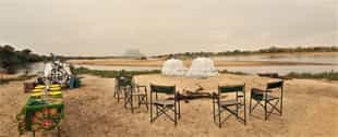 Sleep under the stars along the river in Niassa 