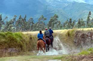 Ride across Otavalo on horseback