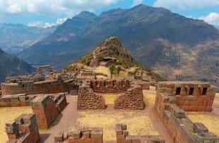 Take in the views over the Pisac Ruins, Cusco